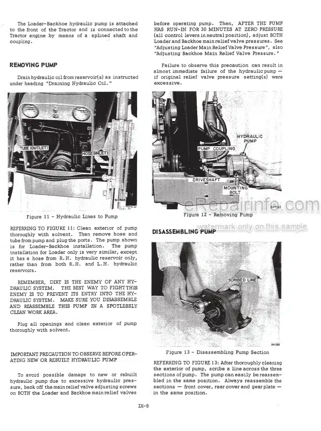Photo 13 - Case 530 Service Manual Loader Backhoe 9-70011L
