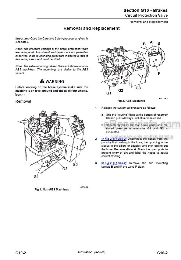 Photo 1 - JCB 3000XTRA Fastrac Service Manual Tractor 9803-9907