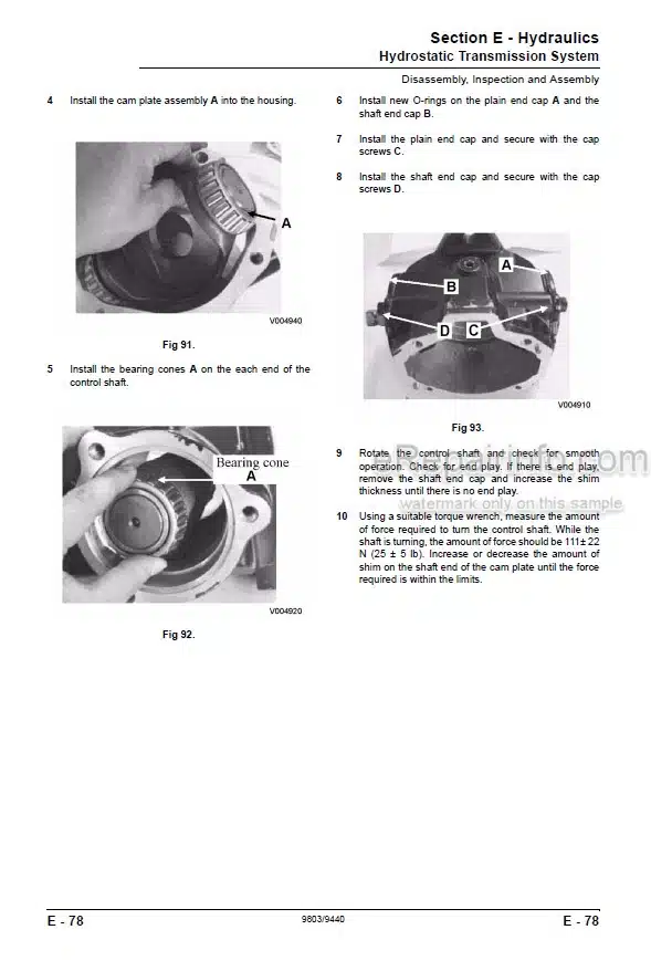Photo 7 - JCB FM25 Ground Care Service Manual Mower 9803-9840