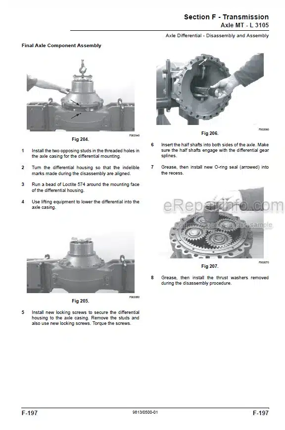 Photo 7 - JCB TM180 TM220 Service Manual Wheel Loader 9803-9995