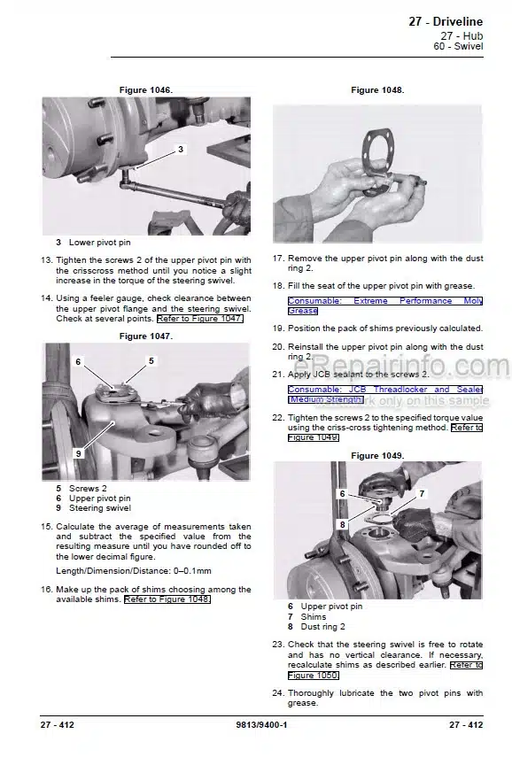 Photo 8 - JCB 505-20 Loadall Service Manual Telescopic Handler 9823-0300