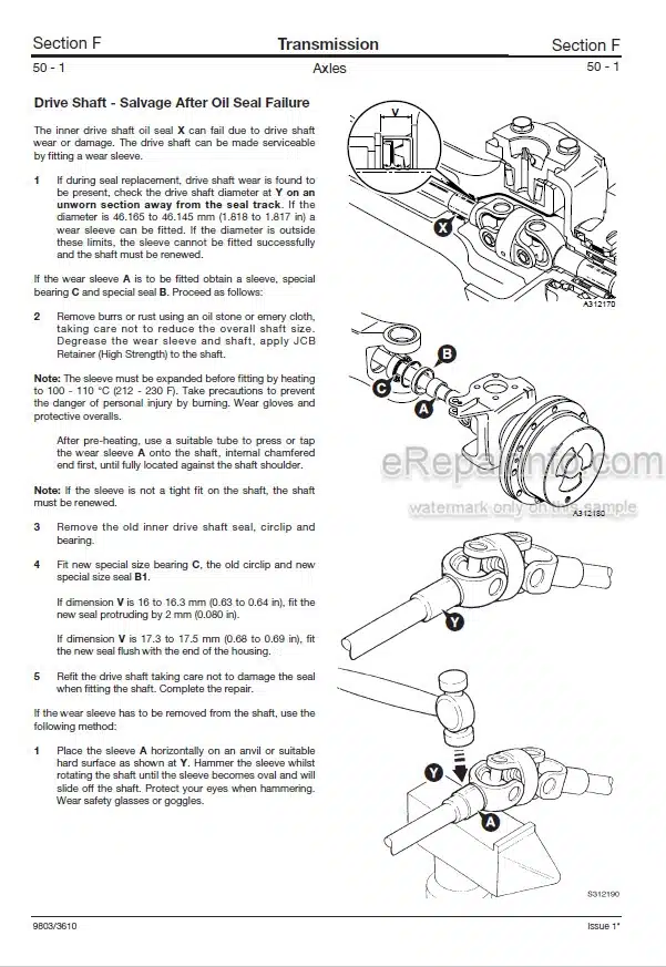 Photo 7 - JCB WLS 422ZX Service Manual Wheel Loader 9813-3800