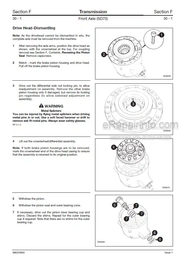 Photo 6 - JCB 528-70 528S Loadall Service Manual Telescopic Handler 9803-3650