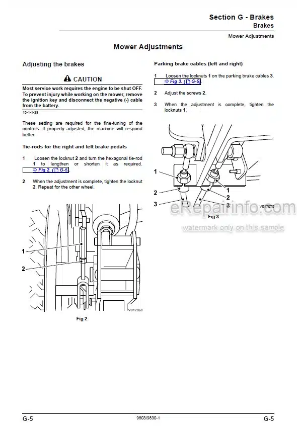 Photo 1 - JCB FM30 Ground Care Service Manual Mower 9803-9830