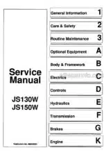 Photo 5 - JCB JS130W JS150W Service Manual Wheel Excavator 9803-6300