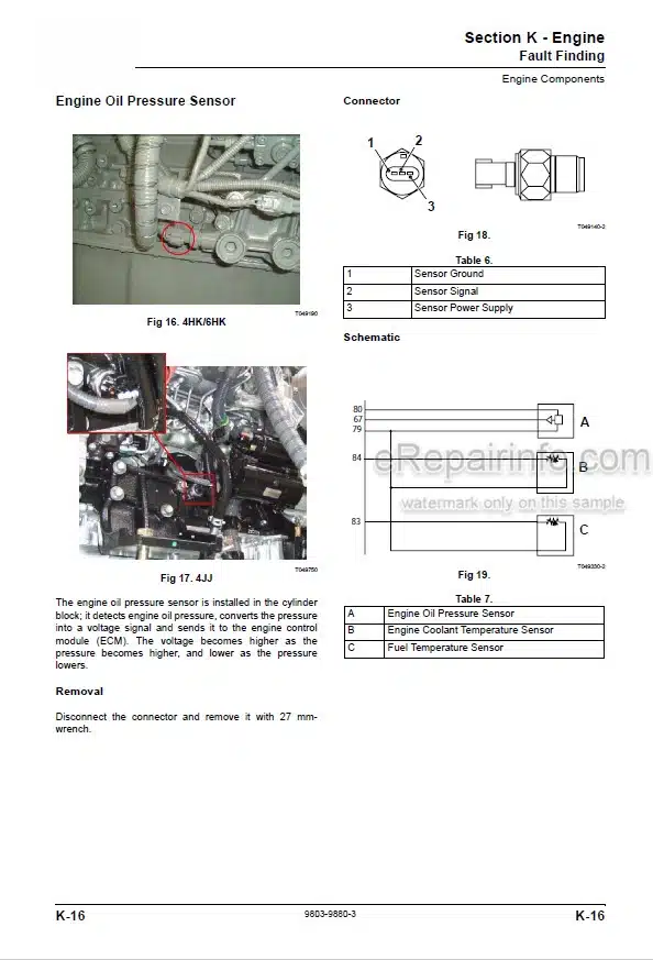 Photo 8 - JCB JS330 Tier II Tier III Auto Service Manual Excavator 9803-6540