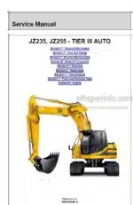Photo 6 - JCB JZ235 JZ255 Tier III Auto Service Manual Excavator 9803-6560
