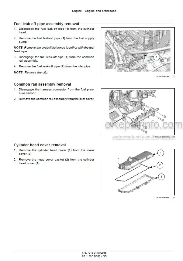 Photo 5 - Case CX300C Service Manual Crawler Excavator 47877016