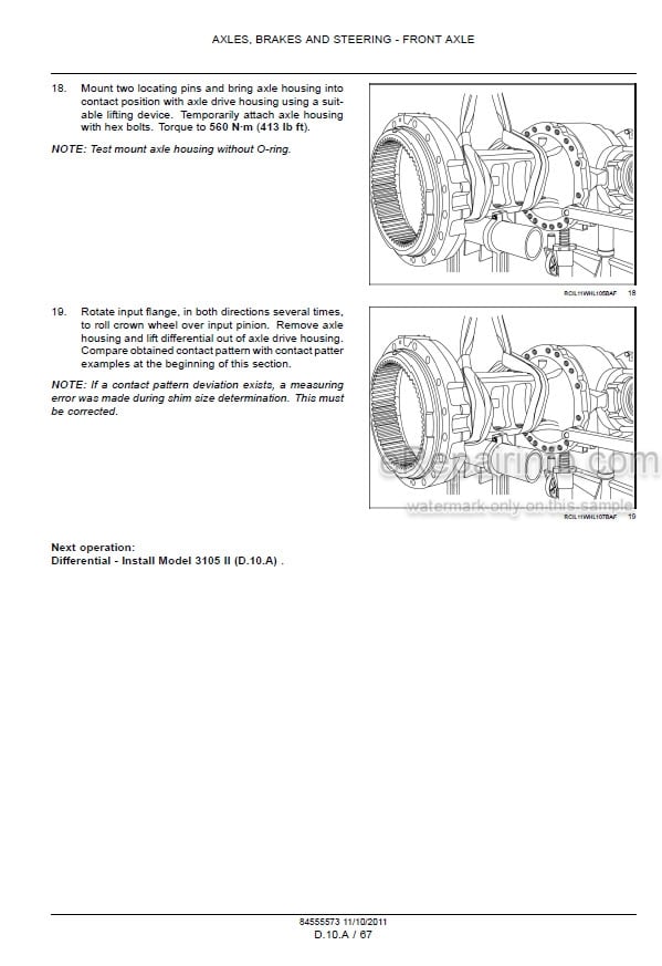 Photo 8 - Case 1021F 1121F Stage IV Service Manual Wheel Loader 47924630