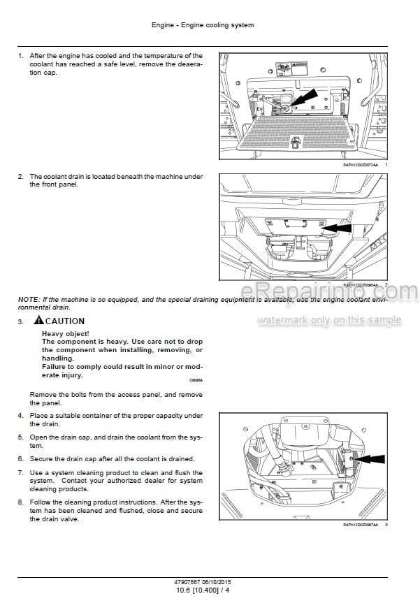 Photo 5 - Case 1150 Tier 2 Service Manual Crawler Dozer 47907867