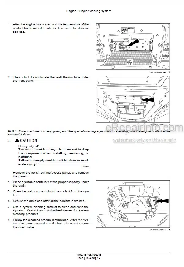 Photo 3 - Case 1150 Tier 2 Service Manual Crawler Dozer 47907867