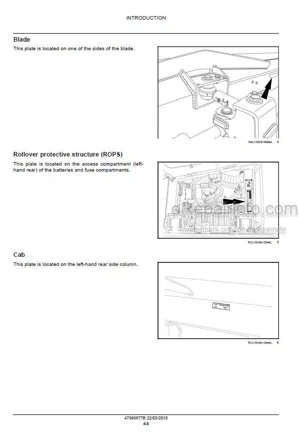 Photo 1 - Case 1650L Service Manual Crawler Dozer 47998877B