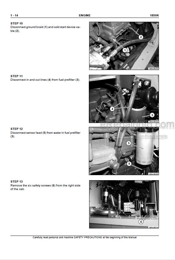 Photo 5 - Case 1850K Tier 3 Service Manual Crawler Dozer 87388581A