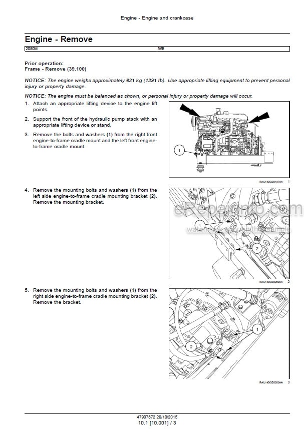 Photo 2 - Case 2050M Stage IIIB Service Manual Crawler Dozer 47907872