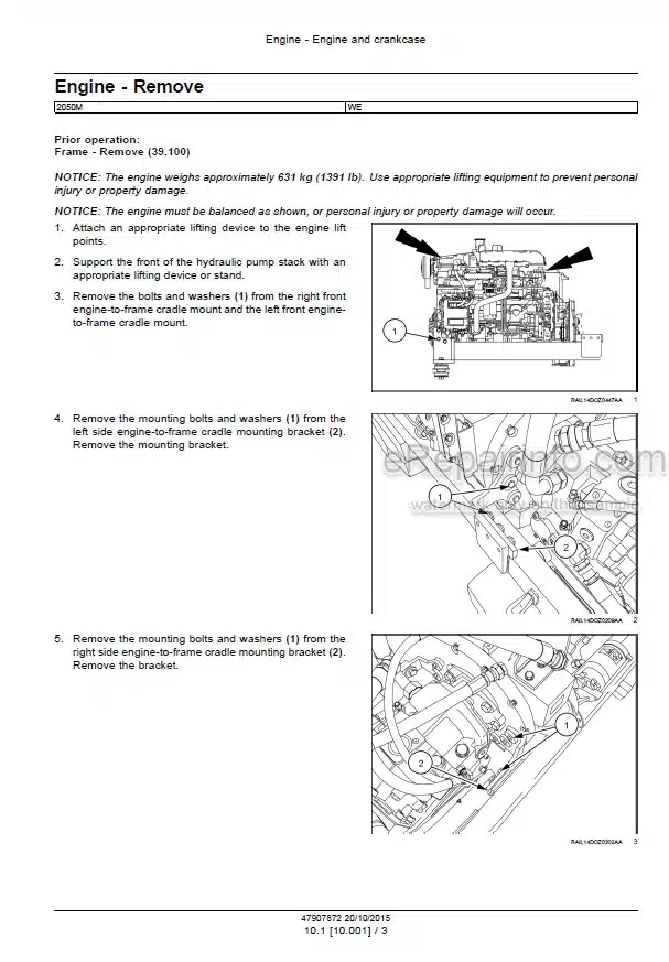Photo 5 - Case 2050M Stage IIIB Service Manual Crawler Dozer 47907872