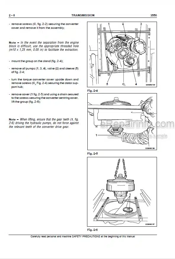 Photo 12 - Case 3550 Service Manual Crawler Dozer 84414747B