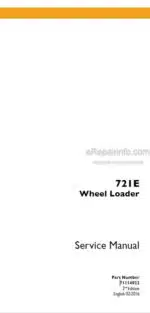 Photo 4 - Case 721E Service Manual Wheel Loader 71114022