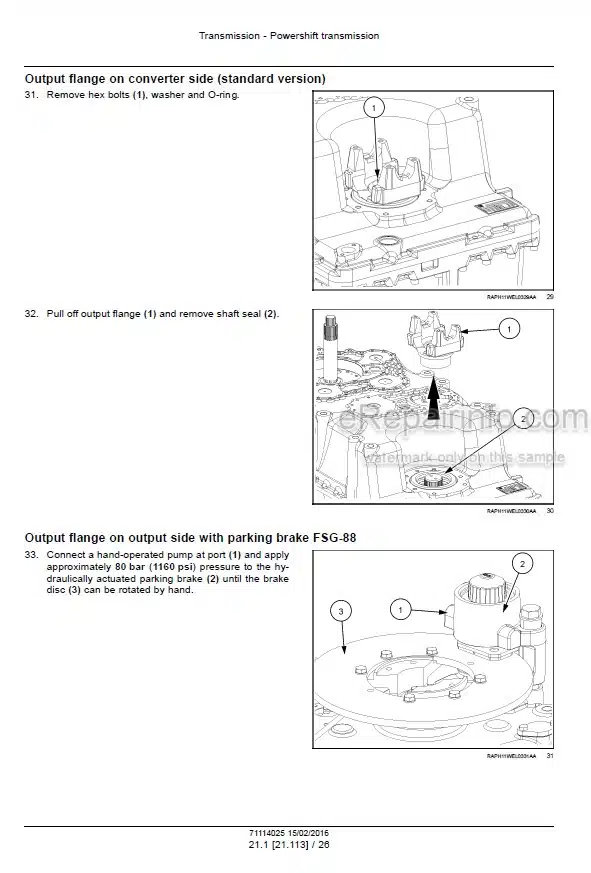 Photo 6 - Case 821E Service Manual Wheel Loader 71114025