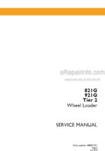 Photo 4 - Case 821G 921G Tier 2 Service Manual Wheel Loader 48083741