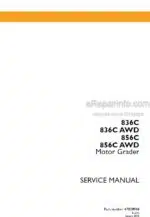 Photo 5 - Case 836C 836C AWD 856C 856C AWD Service Manual Motor Grader 47829048