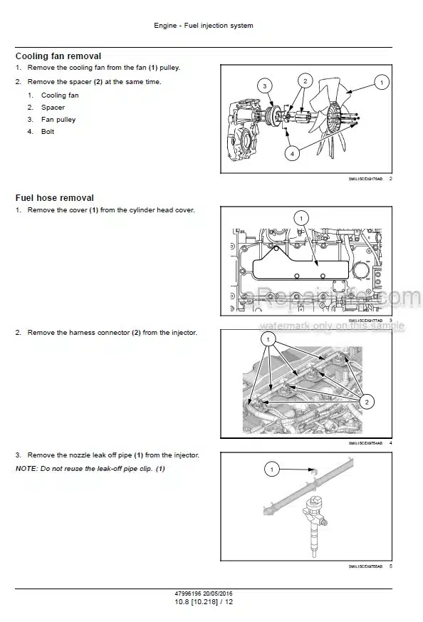 Photo 8 - Case CX160B Repair Manual Schematic Set Crawler Excavator 87637607NA
