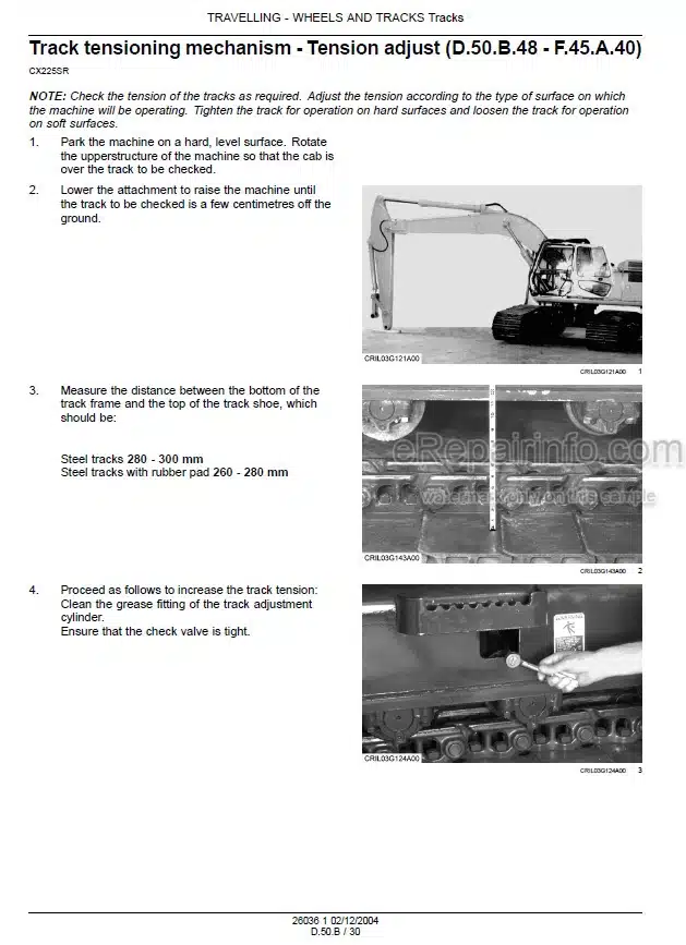 Photo 3 - Case CX225SR Service Manual Crawler Excavator 87576806A