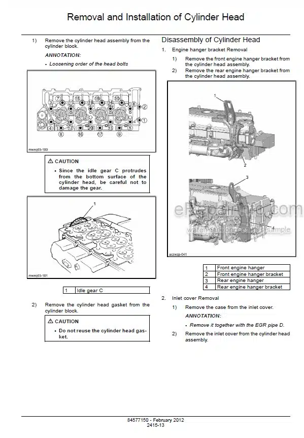 Photo 7 - Case CX240 Service Manual Crawler Excavator 7-29051