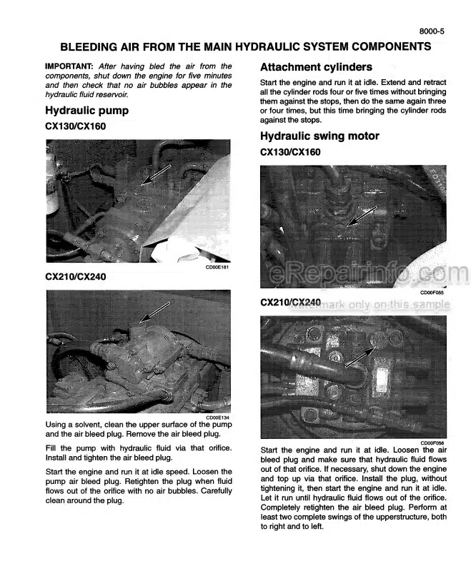 Photo 2 - Case CX240 Service Manual Crawler Excavator 7-29051