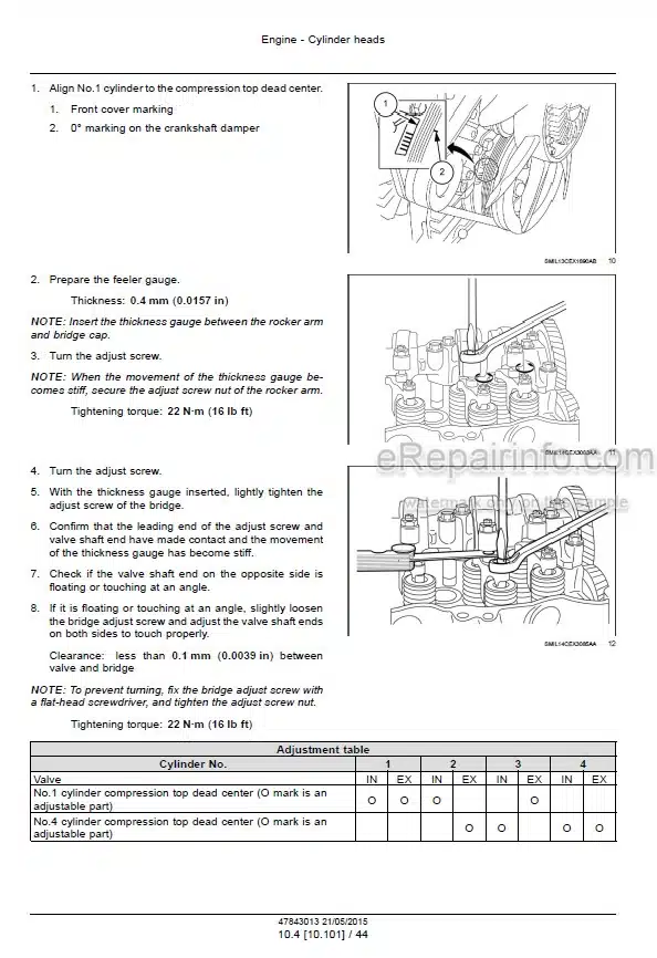 Photo 12 - Case CX250D CX250D Long Reach Service Manual Crawler Excavator 47843013