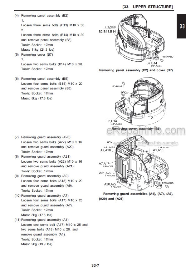 Photo 4 - Case CX31B Tier 3 Service Manual Compact Hydraulic Excavator S5PW0040E01
