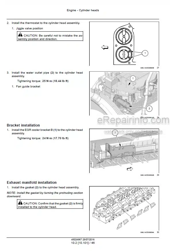 Photo 2 - Case CX350C CX370C Service Manual Hydraulic Excavator 48024967