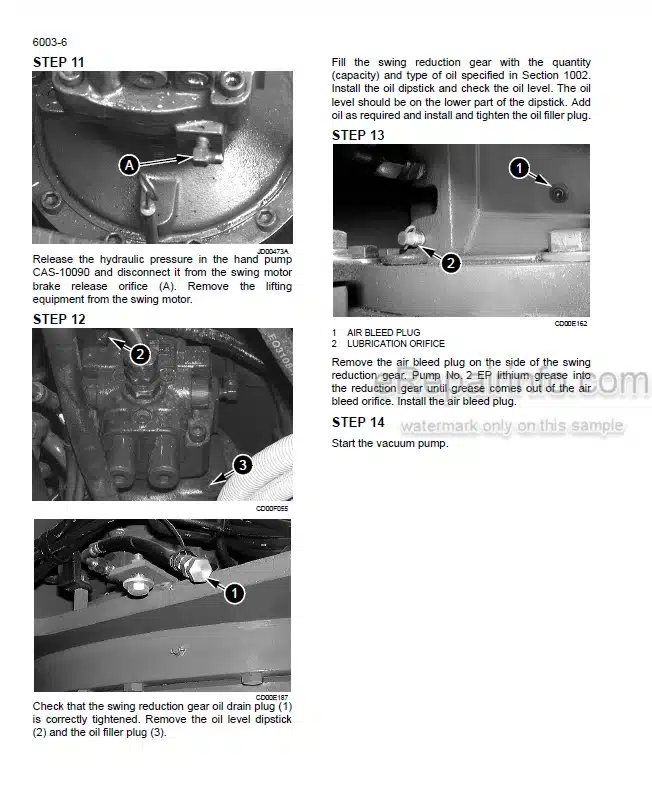 Photo 8 - Case CX36B Tier 4B Final Service Manual Compact Hydraulic Excavator