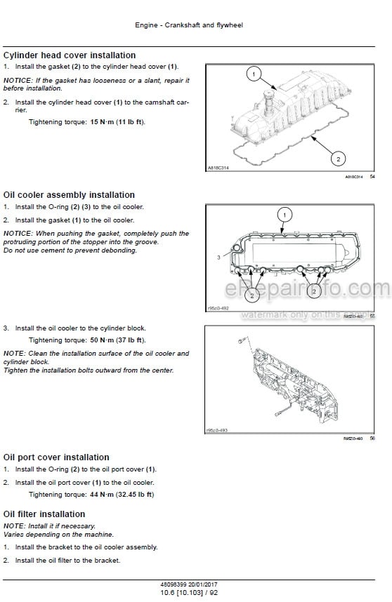 Photo 6 - Case CX490C CX500C Service Manual Crawler Excavator 48098399