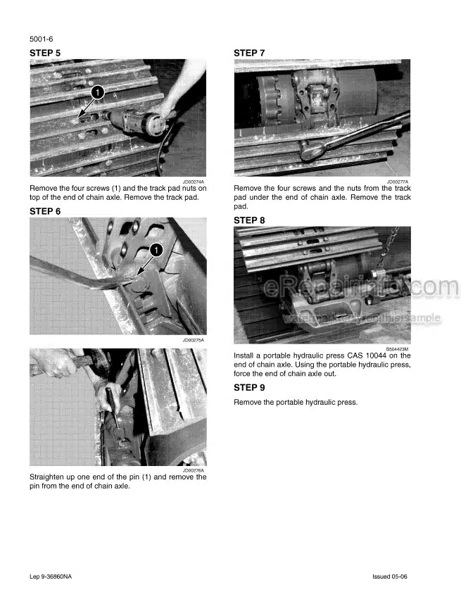Photo 7 - Case CX700B Service Manual Crawler Excavator 84124939D