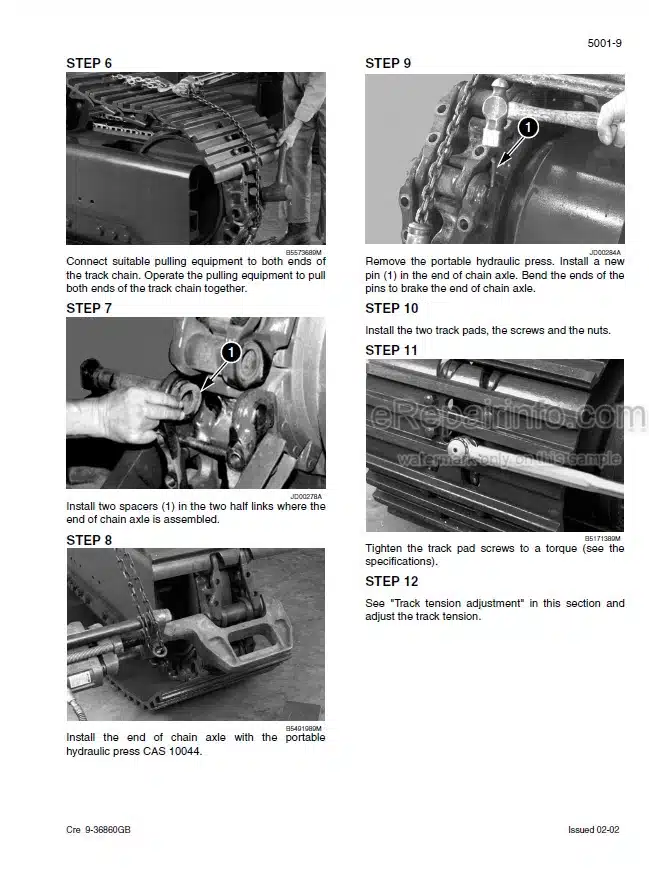 Photo 7 - Case CX800B Service Manual Crawler Excavator 48020292