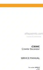 Photo 5 - Case CX80C Service Manual Crawler Excavator 48098410