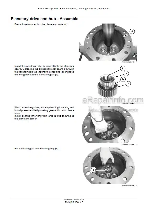 Photo 7 - Case WX210 WX240 Industry Tier 3 Service Manual Wheel Excavator 87677489A