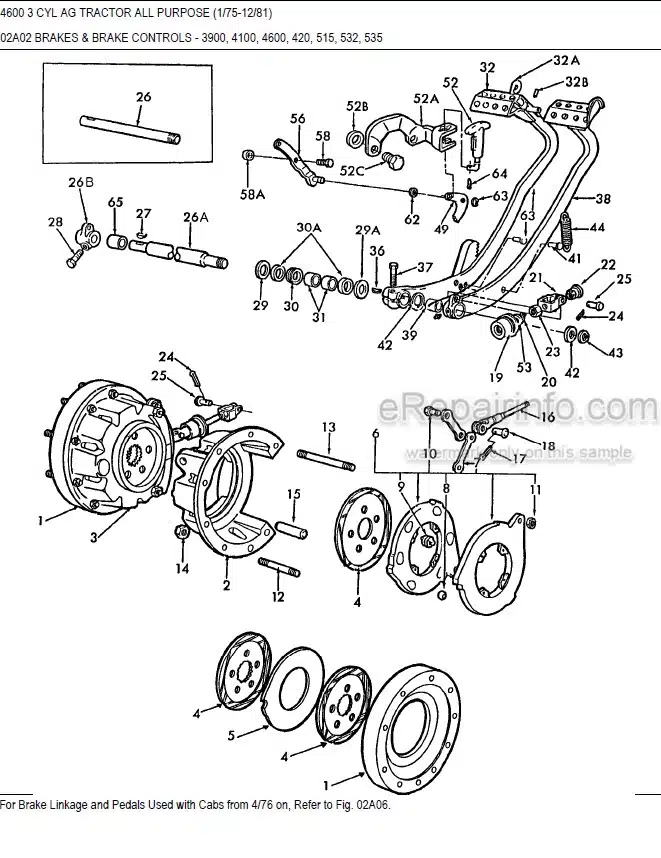 Photo 3 - Ford 4600 Parts Manual Illustrated Tractor