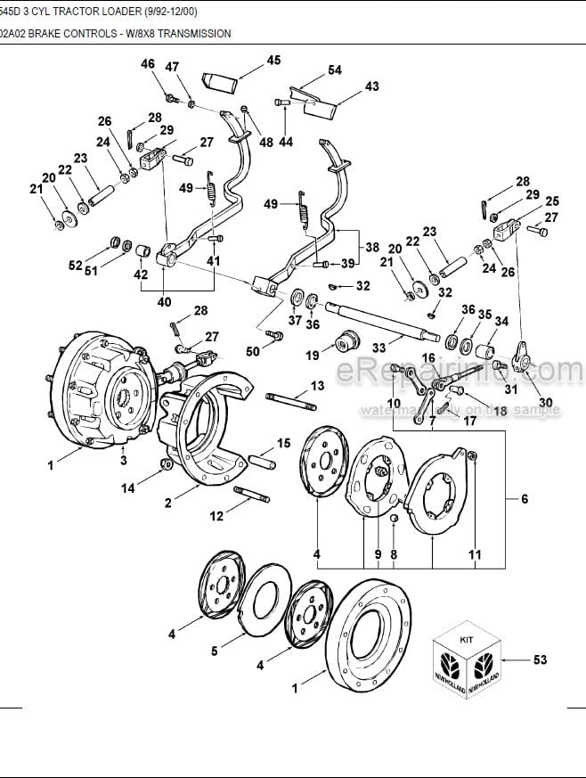Photo 12 - Ford New Holland 545D Parts Manual Illustrated Tractor Loader