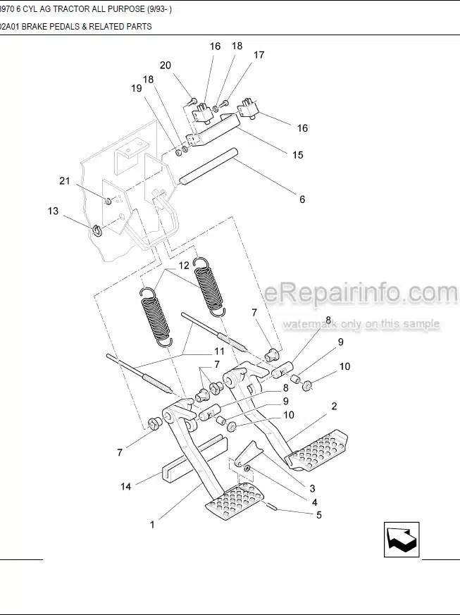 Photo 6 - Ford New Holland 4140 Master Illustrated Parts List Manual 4 Cylinder Industrial Tractor
