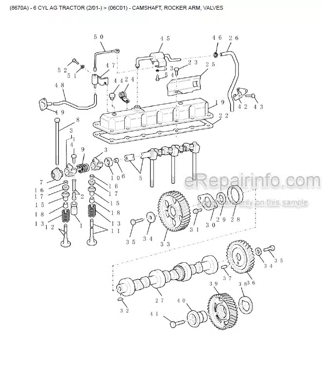 Photo 3 - New Holland 8670A Parts Manual Illustrated Tractor