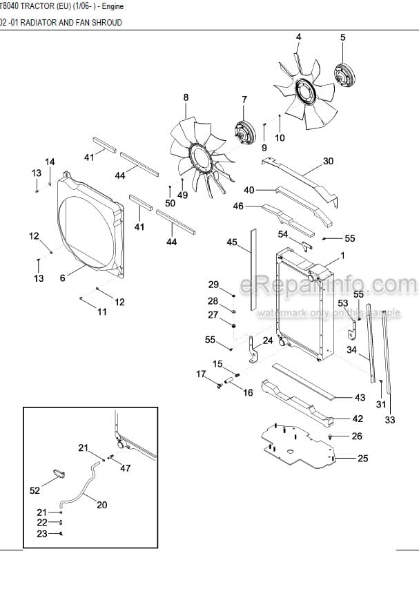 Photo 3 - New Holland T8010 T8020 T8030 T8040 T8050 Series Illustrated Master Parts List Manual Tractor