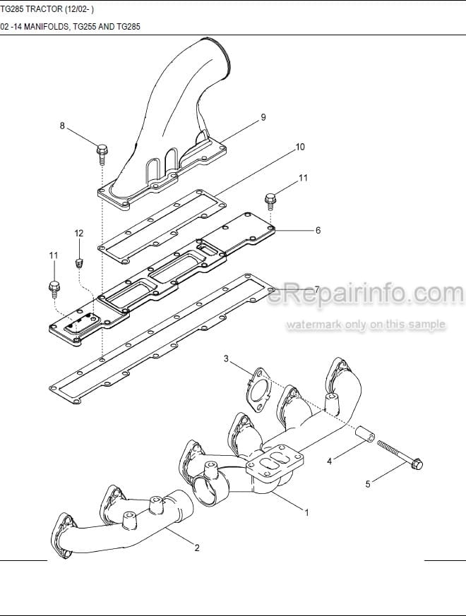 Photo 6 - New Holland TG285 Parts Manual Illustrated Tractor