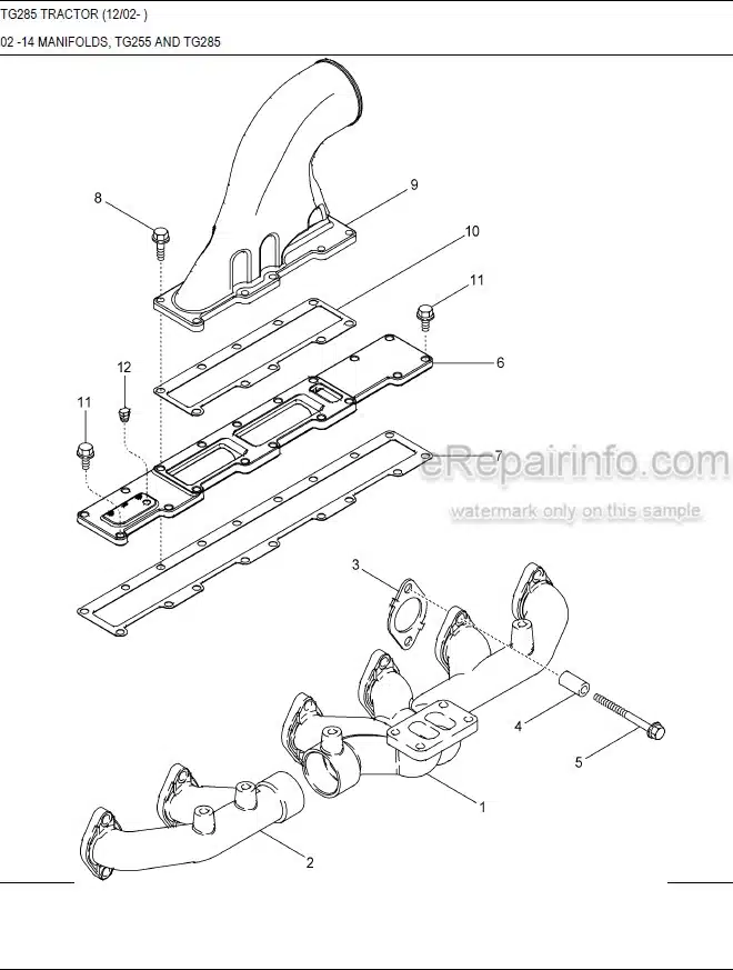 Photo 1 - New Holland TG285 Parts Manual Illustrated Tractor