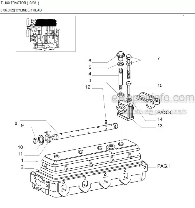 Photo 2 - New Holland TL100 Parts Manual Illustrated Tractor