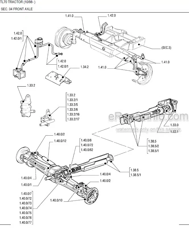 Photo 6 - New Holland TL80 Parts Manual Illustrated Tractor