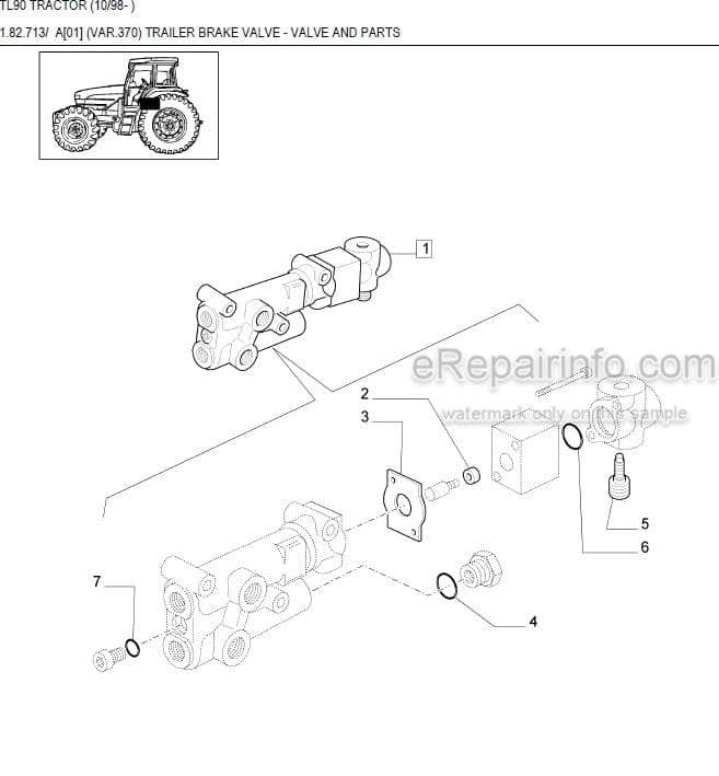 Photo 1 - New Holland TL90 Parts Manual Illustrated Tractor