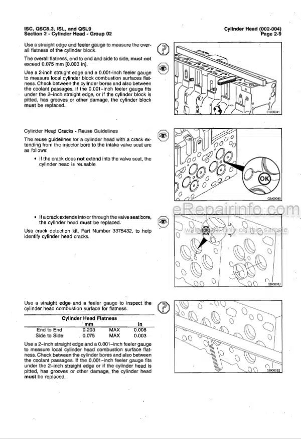 Photo 2 - Cummins ISC ISCE QSC8.3 ISL QSL9 Troubleshooting And Repair Manual Engine 4021418-00