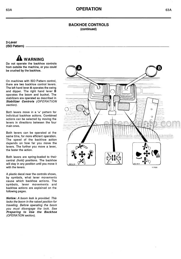 Photo 7 - JCB 1400B 1550B 1600B 1700B Centermount Sideshift Operators Manual Backhoe Loader 9801-4494