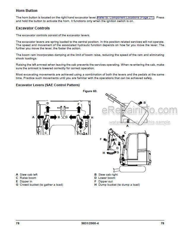 Photo 8 - JCB 15C-1 16C-1 18Z-1 19C-1 19C-1 PC Operators Manual Compact Excavator 9831-2900